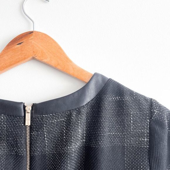 Karl Lagerfeld Womens Midi Shirt Dress Back Zip Short Sleeve Casual Black Sz 12 - Picture 3 of 9